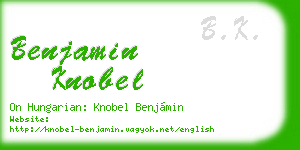 benjamin knobel business card